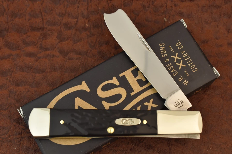 CUCHILLO DE AFEITAR CASE XX EE. UU. ÁSPERO NEGRO DELRIN UN BRAZO HOMBRE 2024 61005 RAZ SS BONITO Foto 3 de 4