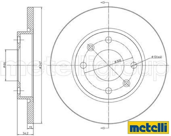 2X Bremsscheibe Metelli 23-0486C 2 Bremsscheiben Vorderachse Vorne-image