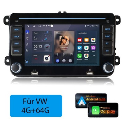 Carplay Für VW GOLF 5 6 Plus Touran Caddy T5 4+64G Android 15 Autoradio Navi GPS