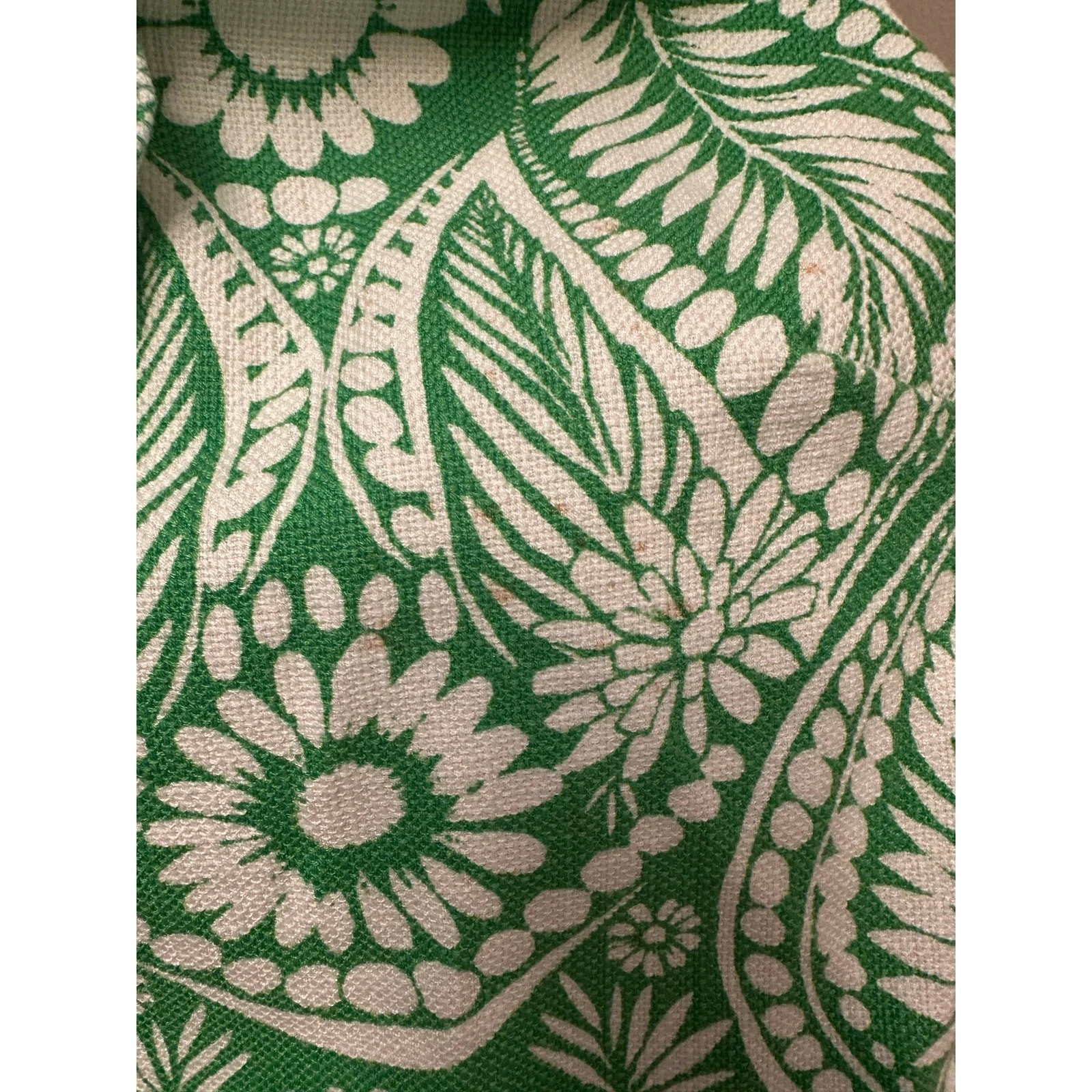 Abito tubino Kate Spade Bonnie verde botanico e bianco con volant taglia media