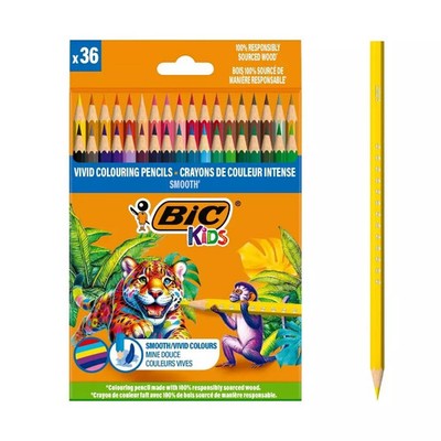 3086123768796 Kredki drewniane Kids Smooth ECO 36szt BIC BIC