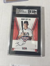 2019 USA Stars & Stripes Bobby Witt Jr. 18U Team Black Ink Auto #/499 SGC 10/10
