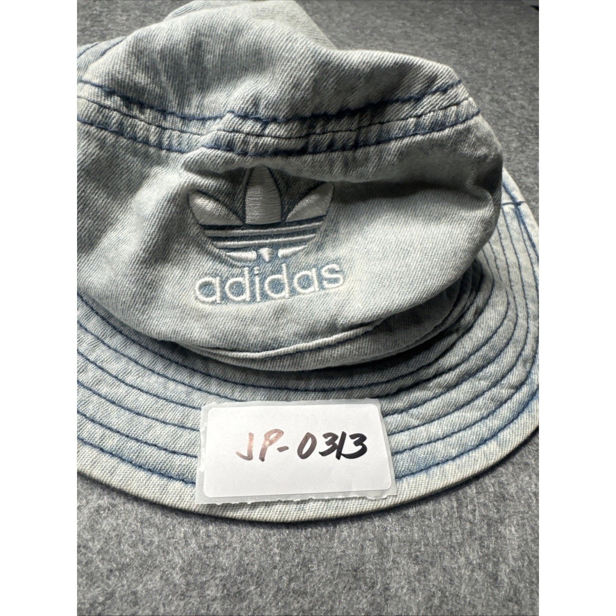 Adidas Bucket Hat Cap Adult OSFM Blue Denim Trefoil Logo 