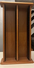 Vintage Wooden Wood cd storage floor standing Rack Tower holds 60 CDs 