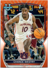 2022-23 Bowman University Chrome Chance Westry #86 Orange /25