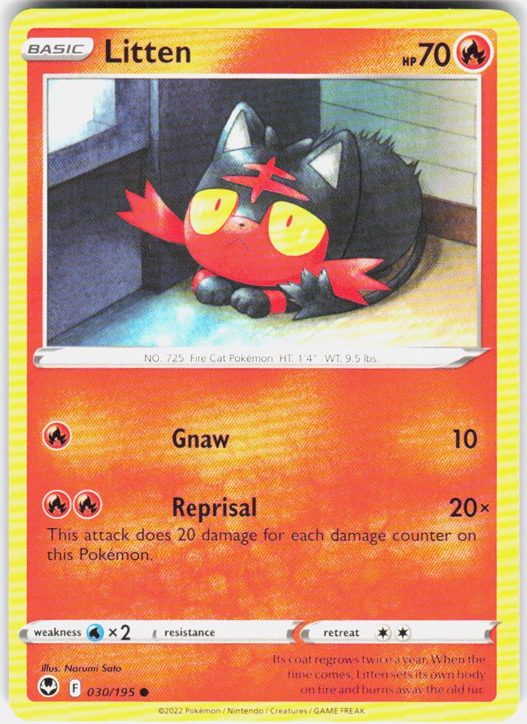 Litten 030/195 SWSH12: Silver Tempest Pokemon