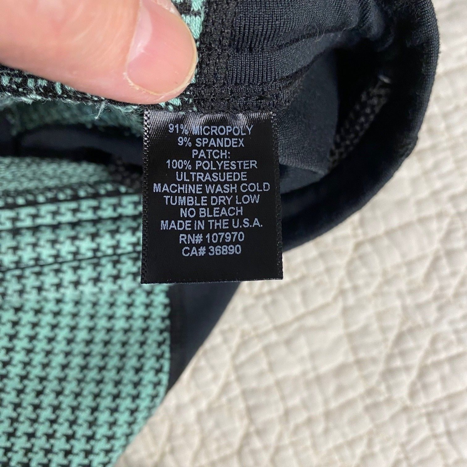 Kerrits Equestrian Riding Pants Performance Green Black Houndstooth XL Girls 