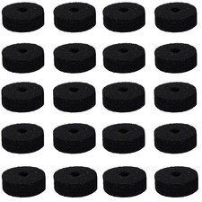 A-xctoe Round Soft Black Cymbal Stand Felt Washer Replacement for Drum Set of