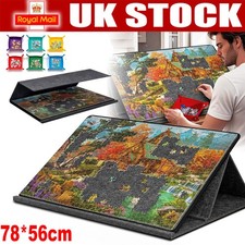 Felt Jigsaw Puzzle Board Portable Puzzle Storage Table W/6 Sorting Trays 1000PCS