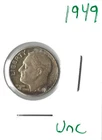 Coin United States 10 Cents (Roosevelt) 1949 KM195, ASW .0723