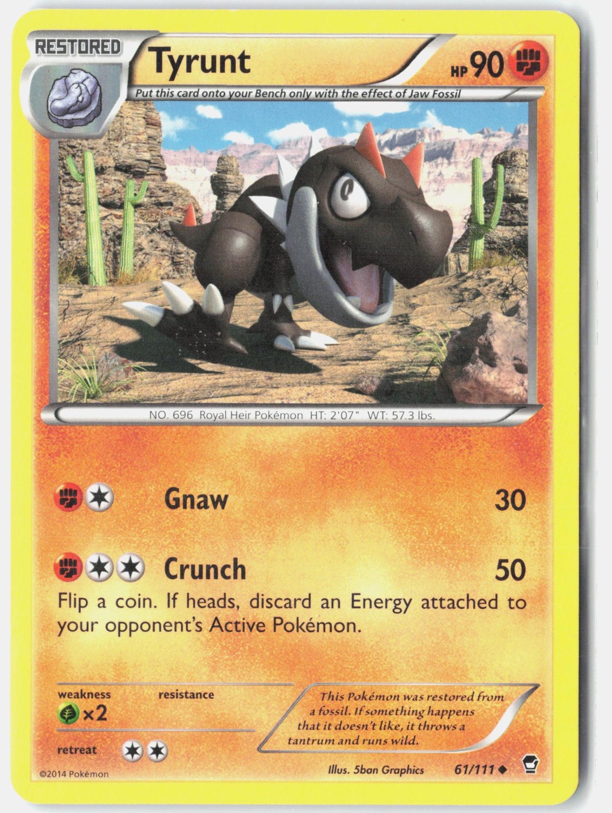 Tyrunt 61/111 Uncommon Furious Fists Pokemon NM