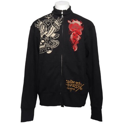 Ed Hardy, Kapuzenpullover, Größe: XXL, Schwarz, Baumwolle, Print, Herren #axl