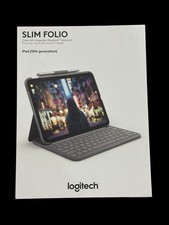 Logitech Slim Folio 10.9 Keyboard Case for Apple iPad 10th Gen - Oxford Gray