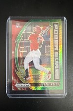 2020 Panini Prizm Draft Picks - Power Surge Austin Wells #PDP176 Green & Yellow