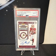 2019 Panini Contenders Terry McLaurin Rookie Auto #130 PSA 10 Redskins
