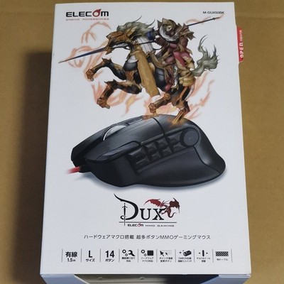 ELECOM DUX USB gaming mouse wired 14 button 3500dpi Hardware macro compat