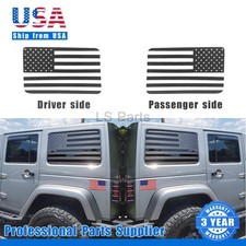 Rear Window Us Flag Decals Stickers Carbon Fiber Fit Jeep Wrangler Jk 2011-18