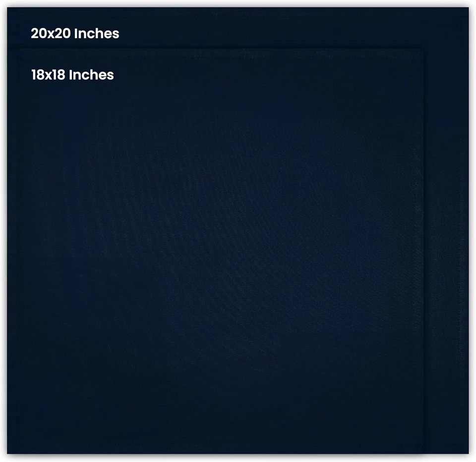 Navy Blue Cloth Napkins [12 Pack, 18X18 Inch] Absorbent Cotton Blend Washable an - Image 2 of 4