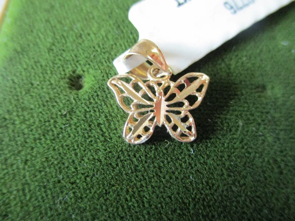 NOS 14K FILIGRANA MARIPOSA COLGANTE ORO AMARILLO .84g - MI 14K Foto 2 de 4