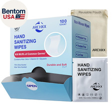 Hand Sanitizer Wipes, 100 Count Non-Woven Hand Wipes Travel Size, Aloe Vera Scen