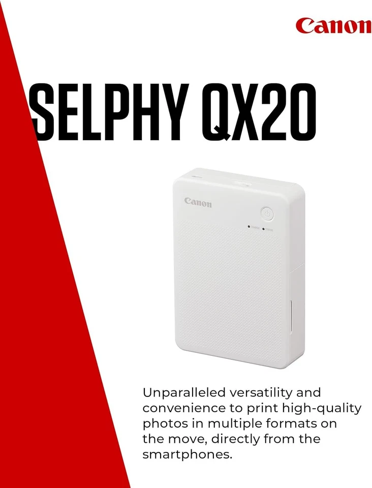 Portable Wi-Fi Dye Sublimation Printer | Peel & Stick Prints, USB-C White - Image 2 of 4