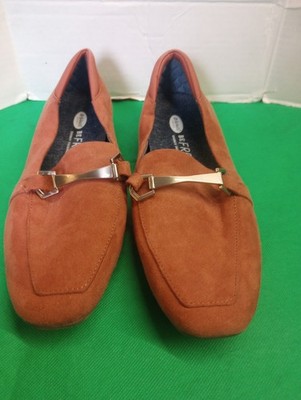 Dr. Scholls Women's Rust Suede Horsebit Loafer Flats Comfort 7.5M Maverick 