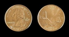 USA 2003 P Maine State Quarter / 25 Cents / unzirkuliert / Original Umlaufm&uuml;nze