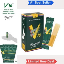 Alto Saxophone Reeds Strength 3 Box of 10 V16 Cut Medium Thick Heart