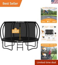 Trampoline Outdoor 8FT 10FT 12FT 14FT 15FT 16FT with Enclosure and Ladder, AS...