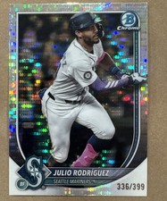 2025 Topps Bowman Chrome Julio Rodriguez #66 Pulsar Refractor 336/399 QI95