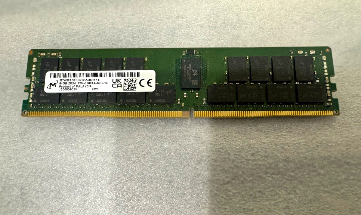 64 GB Capacity per Module DDR4 SDRAM RDIMM Computer Memory (RAM