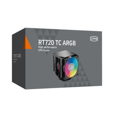 PCCOOLER CPU Air Cooler Dual-Tower 120mm PWM Fans, 7 Heat Pipes RT720 TC ARGB BK