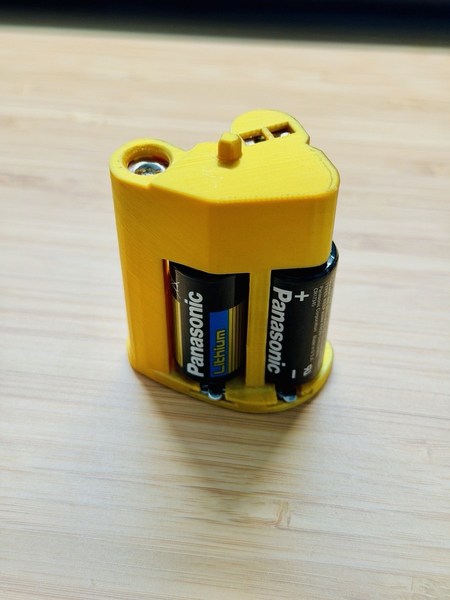 Prototype 3D Printed Nikon MS-13 CR123A Battery Holder For Nikon