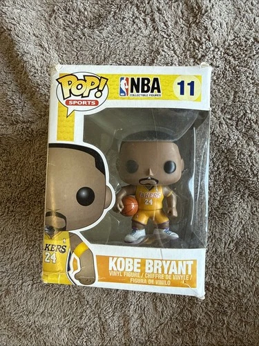 Kobe Bryant #11 Funko Pop Vinyl Figure Yellow Jersey, La Lakers NBA 2013 Damaged