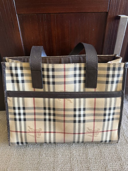 Burberry Brown Nova Check Tote Bag 