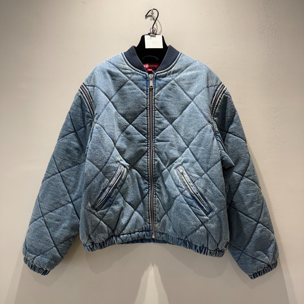 Supreme Zip Off Sleeve Quilted Bomber Jacket Denim - 25FW # | eBay