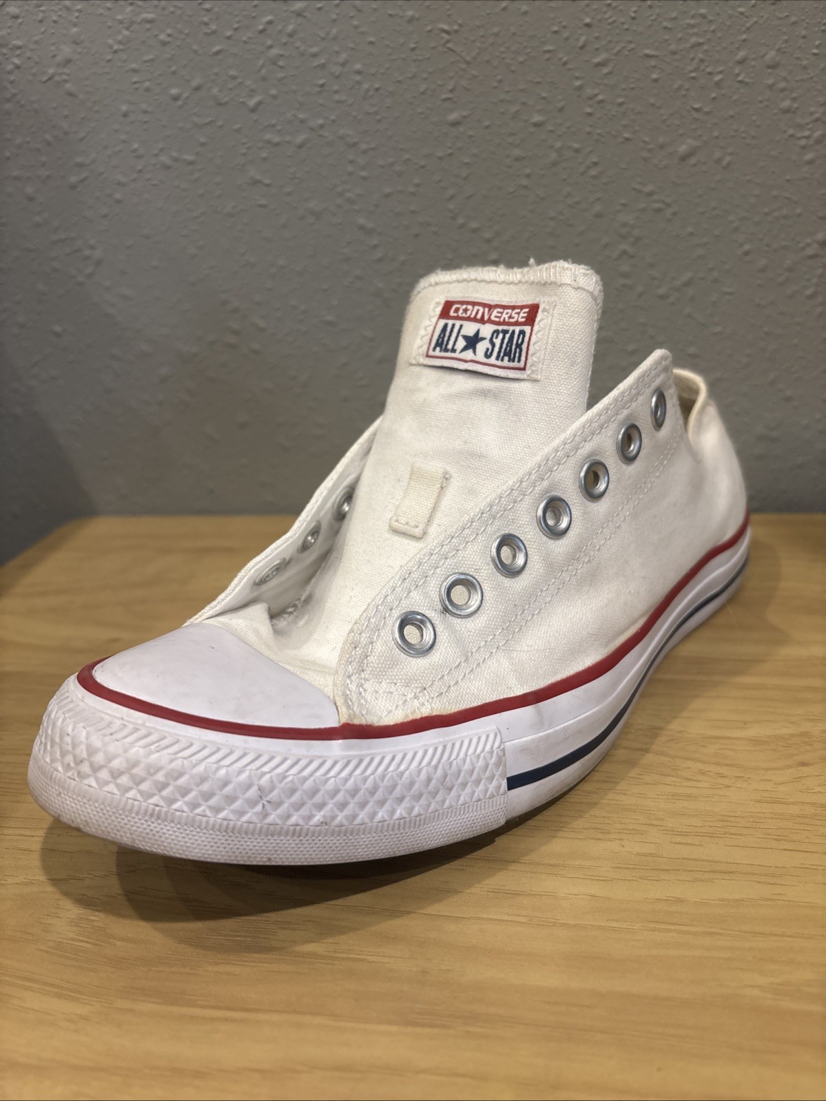 White/off White Chuck Taylor Converse Shoes  Low Top Sneakers Men 8.5 Women 10.5