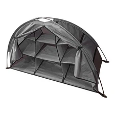 Folding Camping Storage Cabinet, Camping Shoes Organizer with 9 Shelves for T...