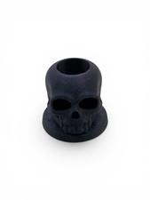 18mm Slide Bowl Stand Display Holder Skull Head - Made In USA - Burnt Titanium