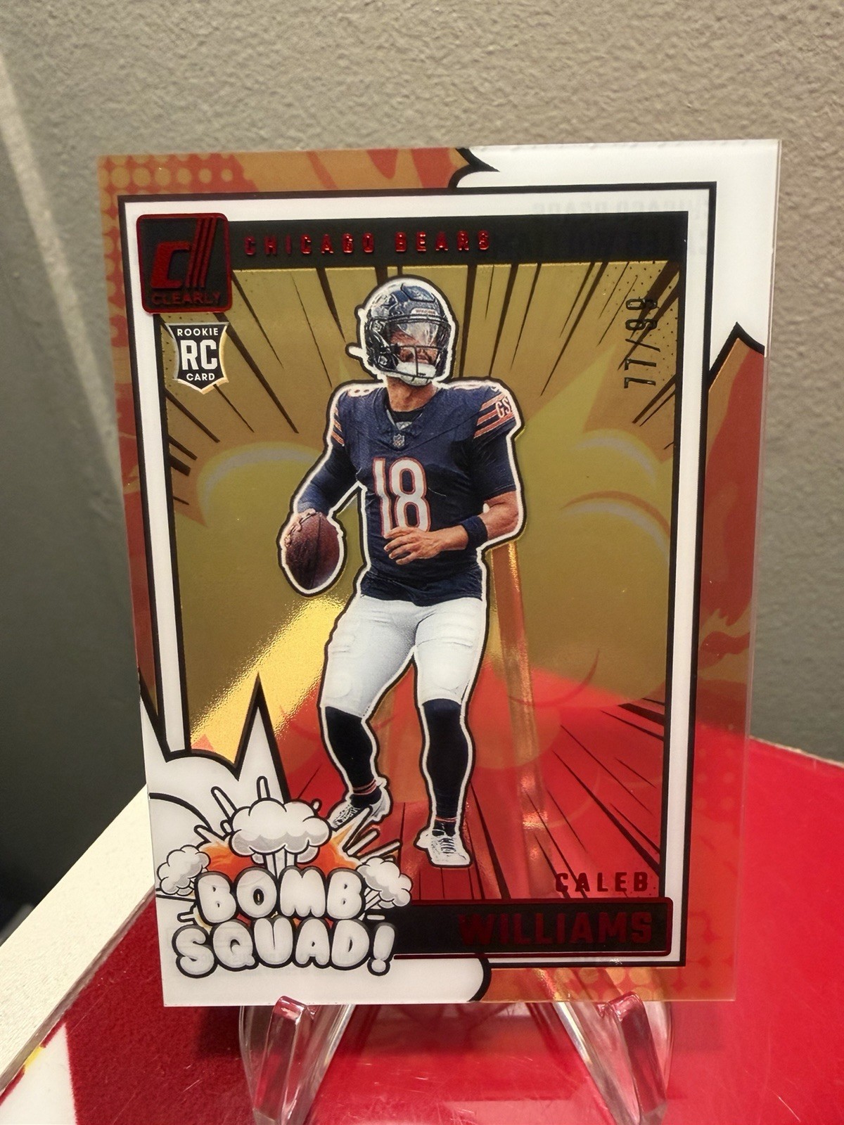 Caleb Williams Panini Clearly Donruss Clearly Bomb Squad #1 Red