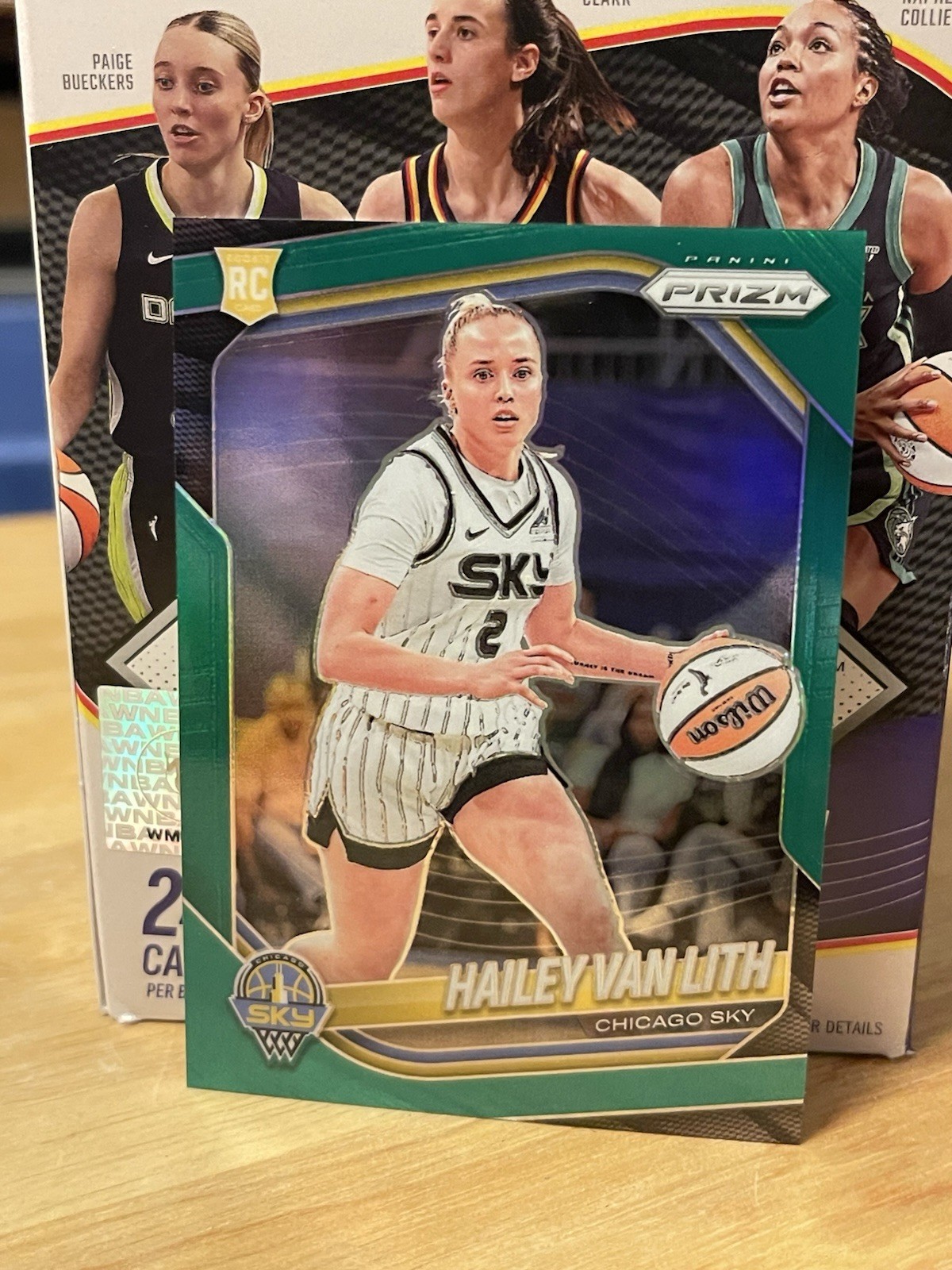 2025 Panini Prizm WNBA Hailey Van Lith Green Prizm Rookie RC Chicago Sky