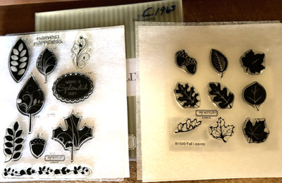 2 CTMH SETS C1463 HARVEST HAPPINESS & B1049 FALL LEAVES ~ Multiple types Leaves
