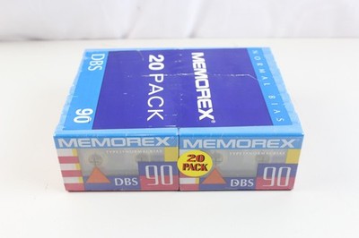 Lot of 20 Memorex DBS 90 Blank Cassette Tapes Sealed