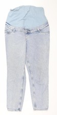 H&M Maternity Blue Light Wash Mom Jeans Women's Size M