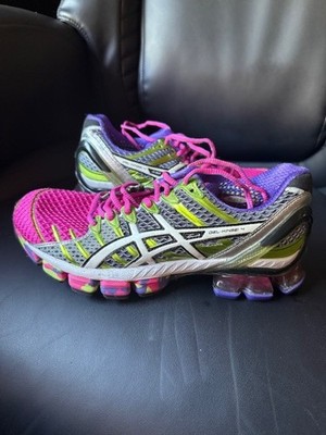 ASICS GEL-KINSEI 4 RUNNING/WALKING SHOES MULTICOLOR WOMENS SZ 8.0 PRE-OWNED