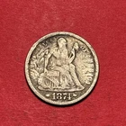 (1) Antique 1874-P Seated Liberty Dime CHOICE F-FINE DETAILS