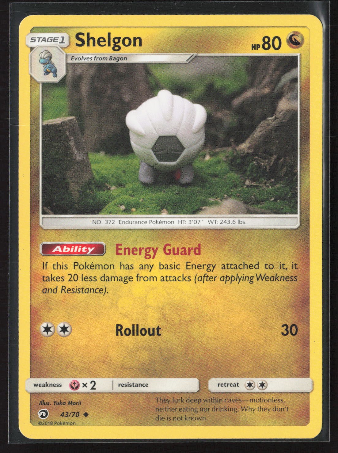 Shelgon 43/70 Uncommon Dragon Majesty Pokemon Lightly Played