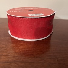Celebrate It Christmas Ribbon Red Wide Wired Jumbo Ribbon 2.5in X 80ft New