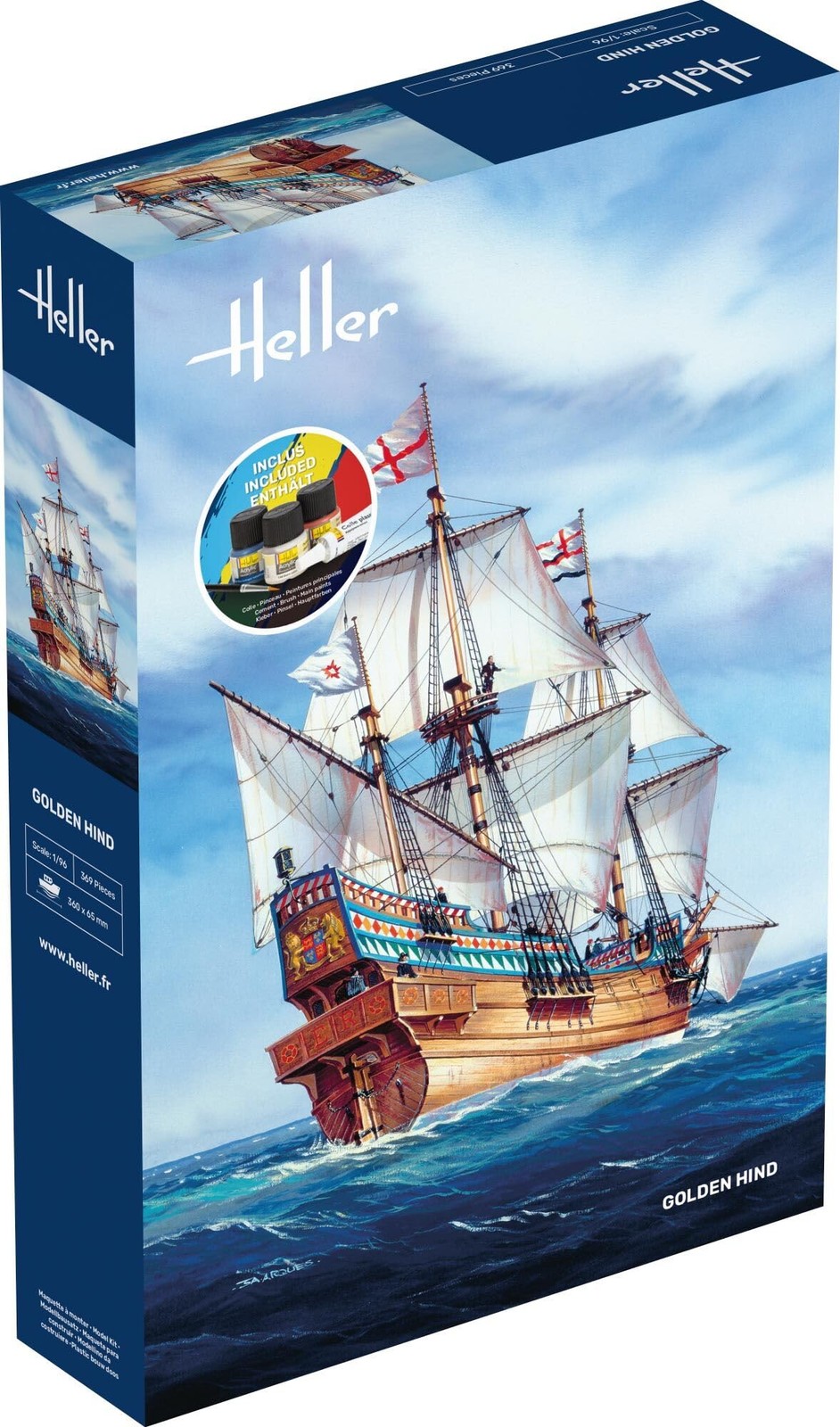 СТАРТОВЫЙ НАБОР Heller 56829 Golden Hind 196 9790₽