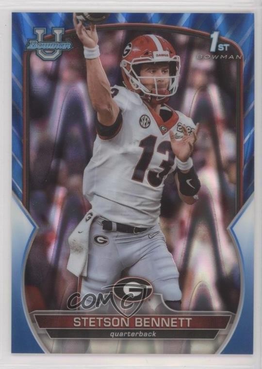 2022 Bowman U Chrome Blue RayWave Refractor /199 Stetson Bennett IV #39